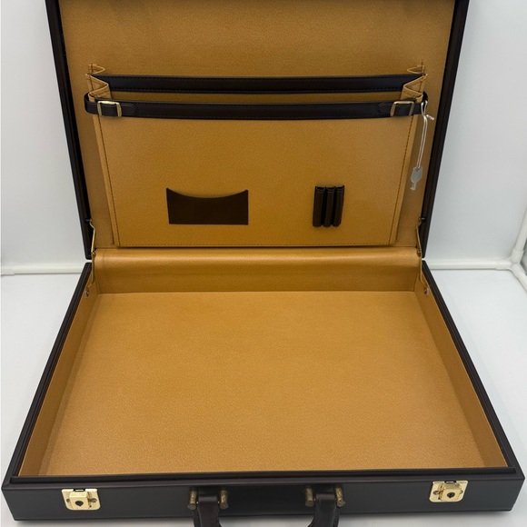 🐢MORABITO 1905 PARIS Monogram Attaché Laptop Briefcase Trunk • Imperial Warrant - Picture 8 of 11